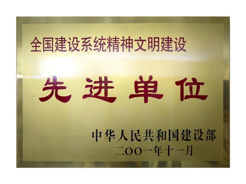 天下建设系统精神文明建设先进单位称呼