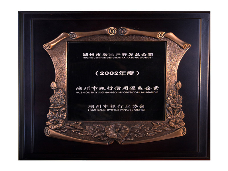 2001、、、2002连续两年度市“银行信用优良企业”