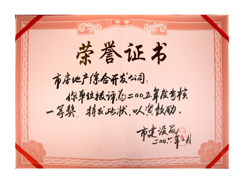 2005年度审核一等奖